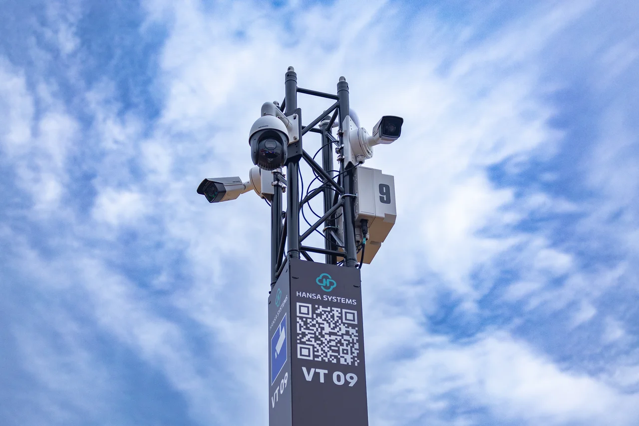 Videoüberwachung-Turm auf dem Bremer Freimarkt