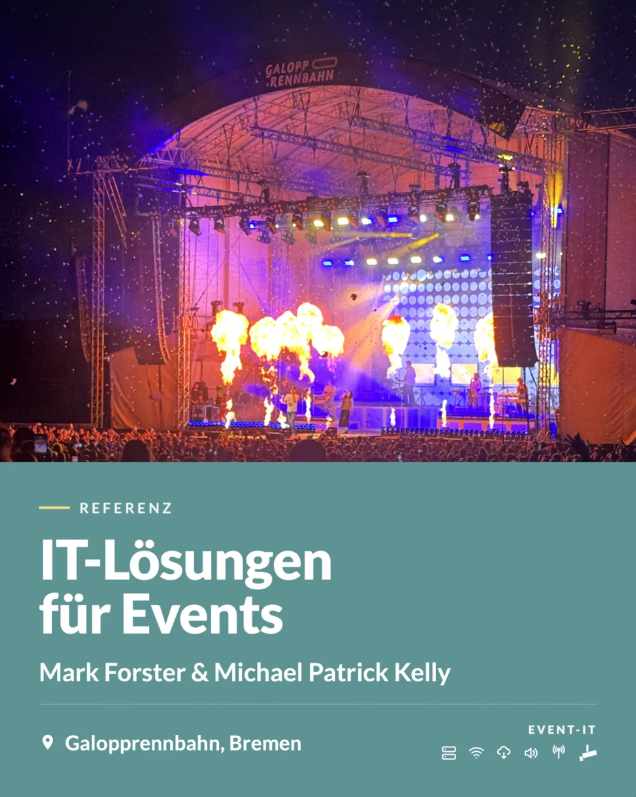 Referenz IT-Lösungen für Events: Open-Air-Konzert auf der Galopprennbahn Bremen