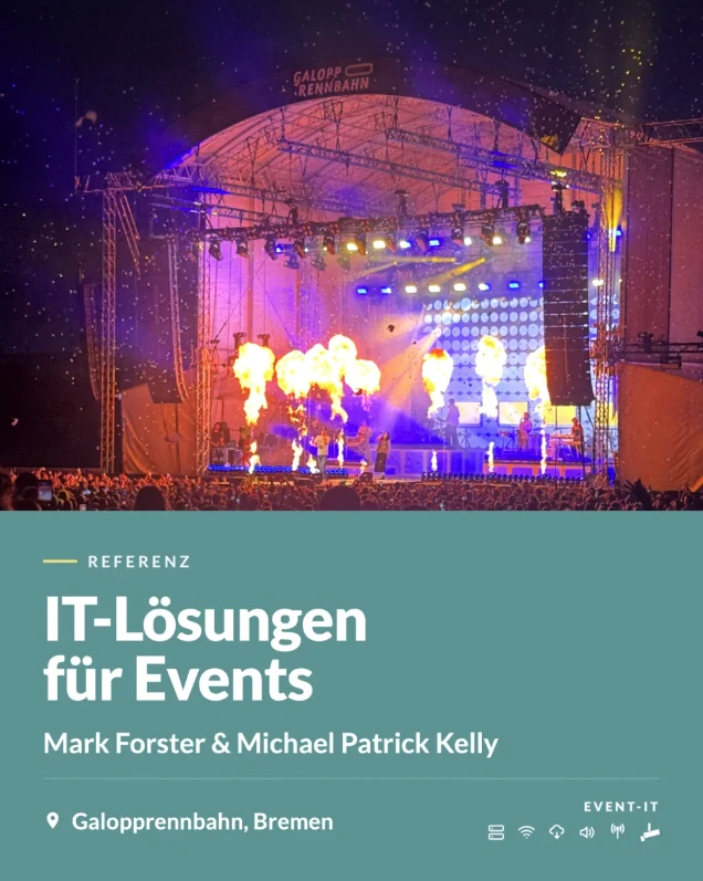 Referenz IT-Lösungen für Events: Open-Air-Konzert auf der Galopprennbahn Bremen